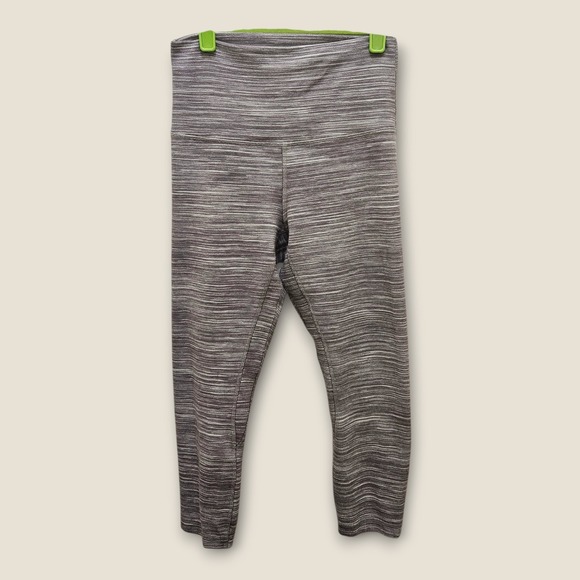 lululemon athletica Pants - Lululemon Align Crop 21" Mini Space Dye Herringbone Jacquard Black Cherry Sz 6